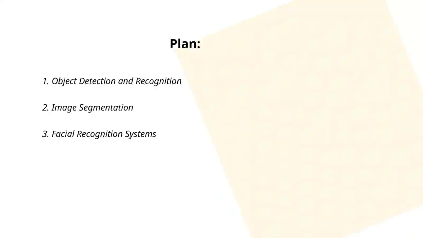 Vision system Application of artificial Intelligence 2