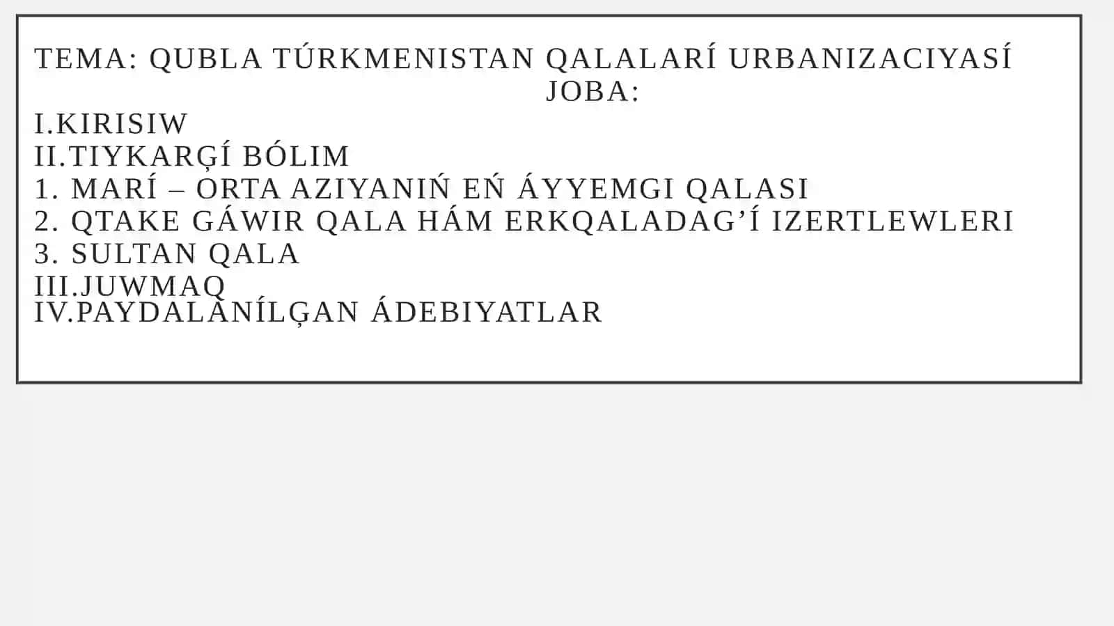 Marv Orta Aziyaniń ǵı alalar 2