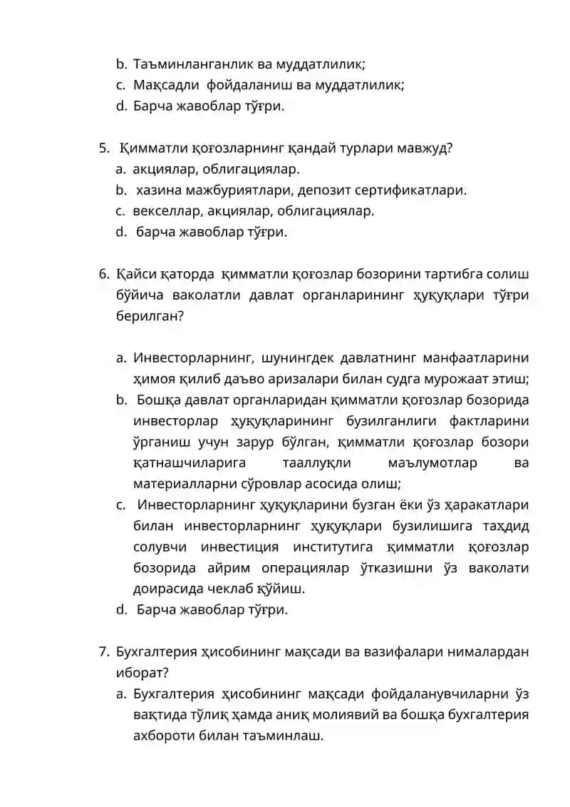 Тадбиркорлик фаолиятини молиялаштириш 2