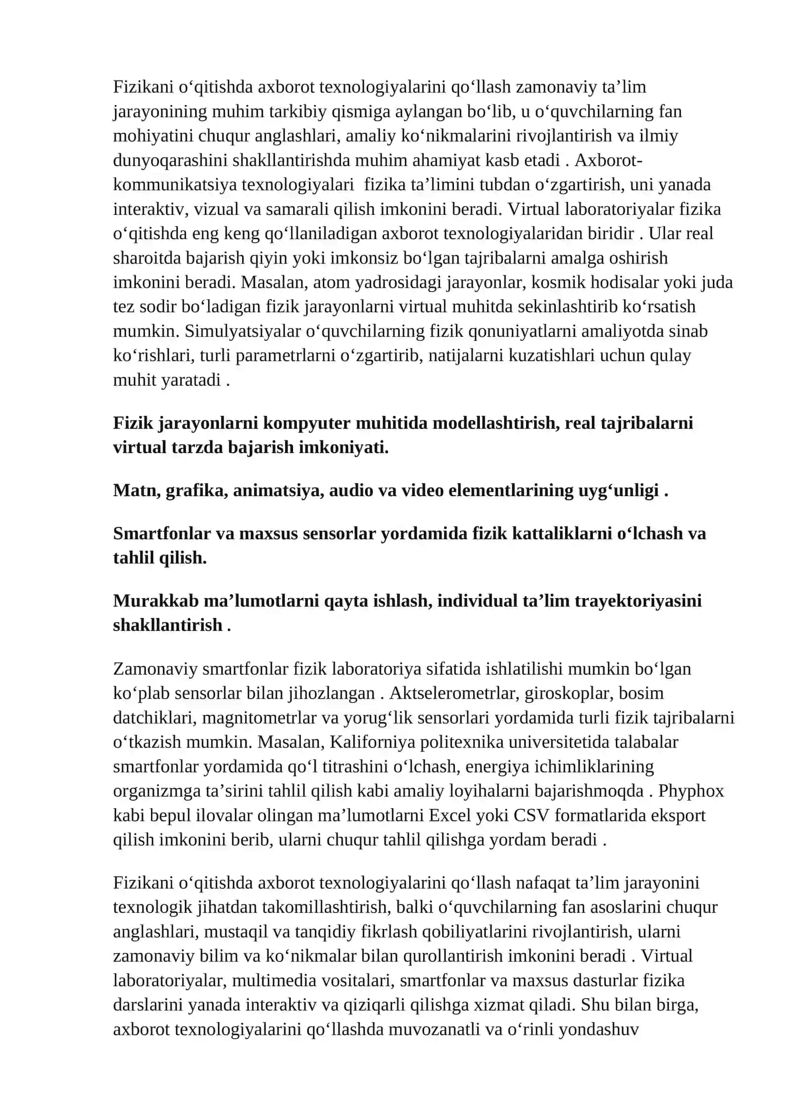 Fizikani o`qitishda pedagogik texnologiyaning roli 2