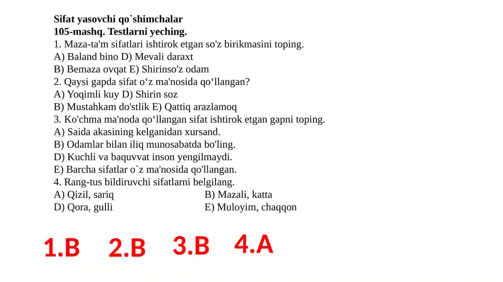 Sifat yasovchi qo’shimchalar 2