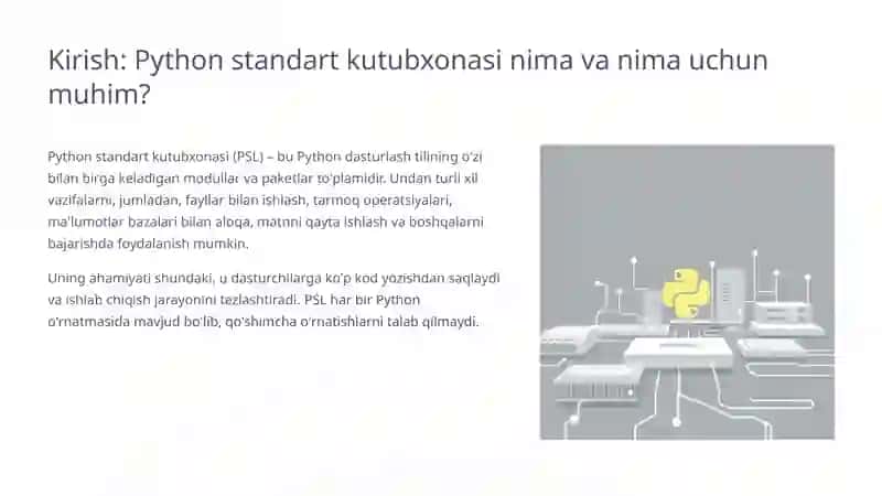 Python Standart Kutubxonasi 2