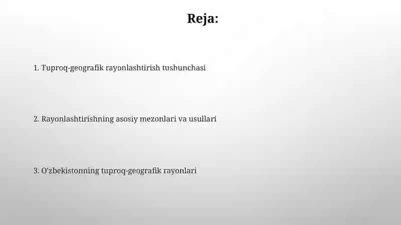 Tuproq-geografik rayonlashtirish 2