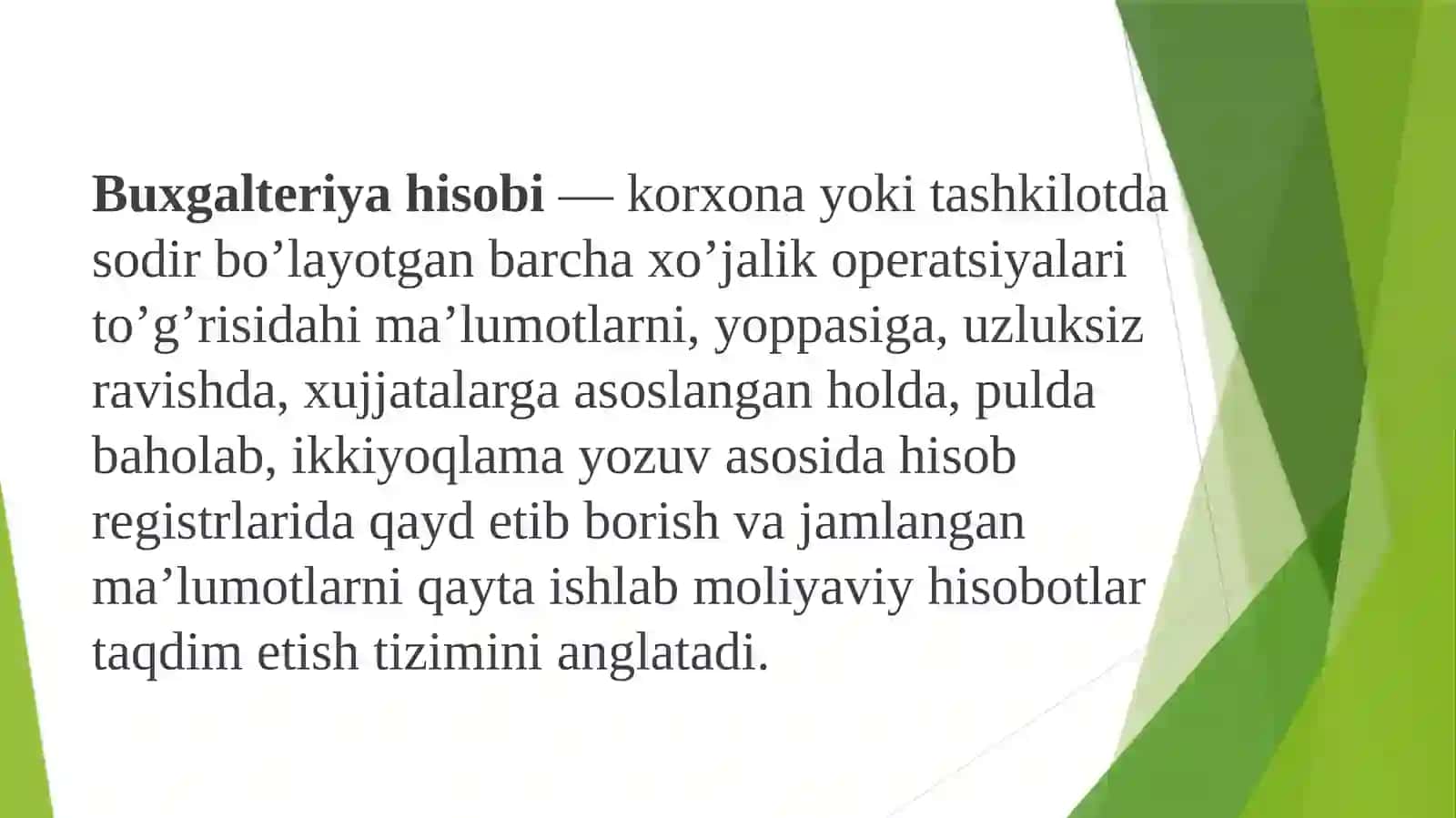 Buxgalteriya ishini tashkil qilish 2