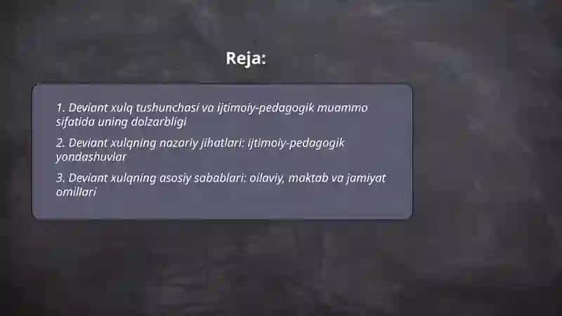 Deviant xulq ijtimoiy pedagogik muammo sifatida 2