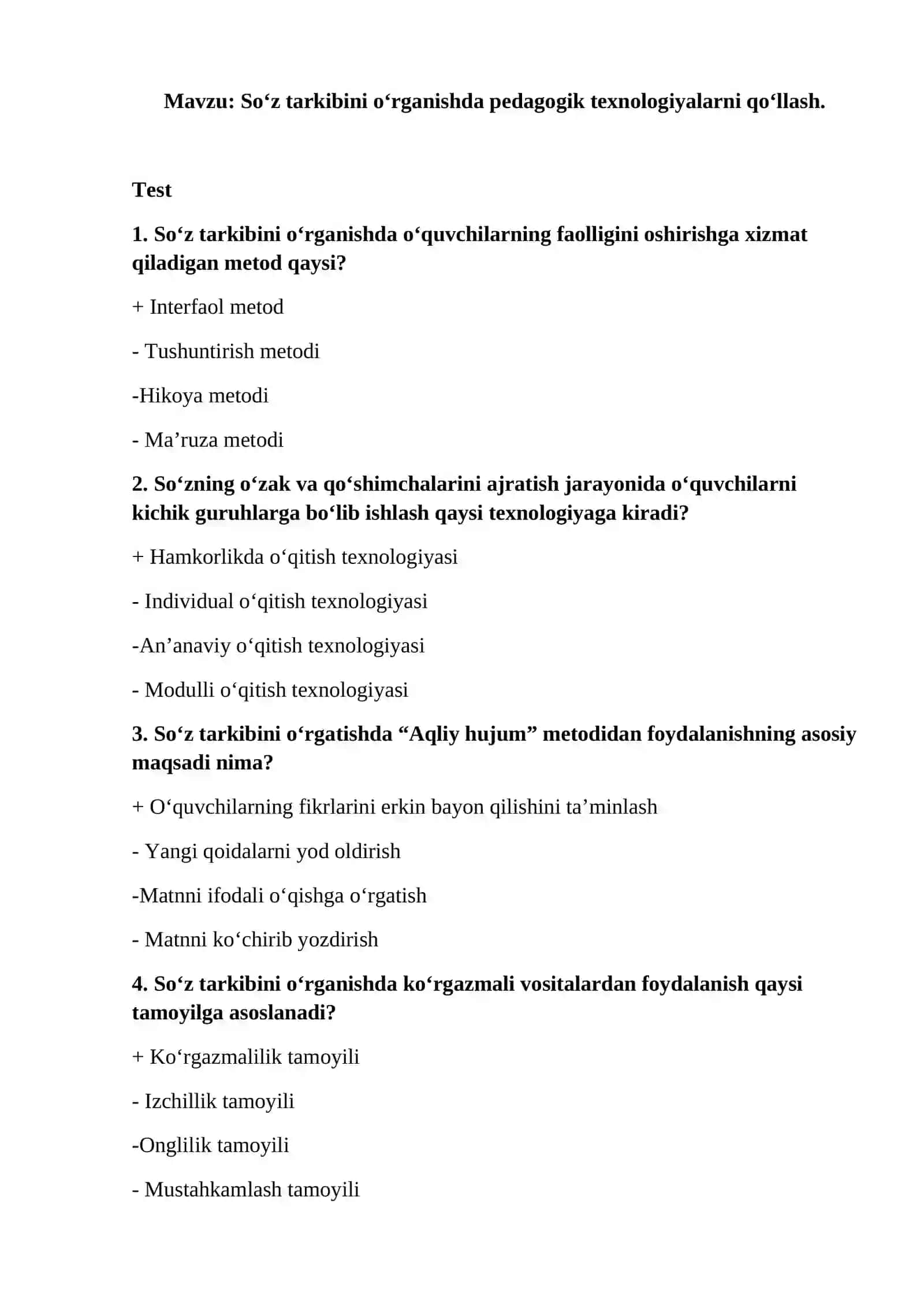 So‘z tarkibini o‘rganishda pedagogik texnologiyalarni qo‘llash 2