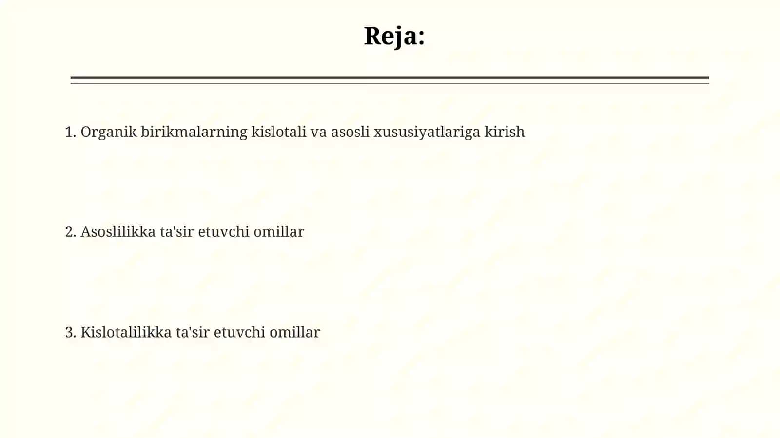 Organik birikmalarning kislotali va asosli xossalari 2