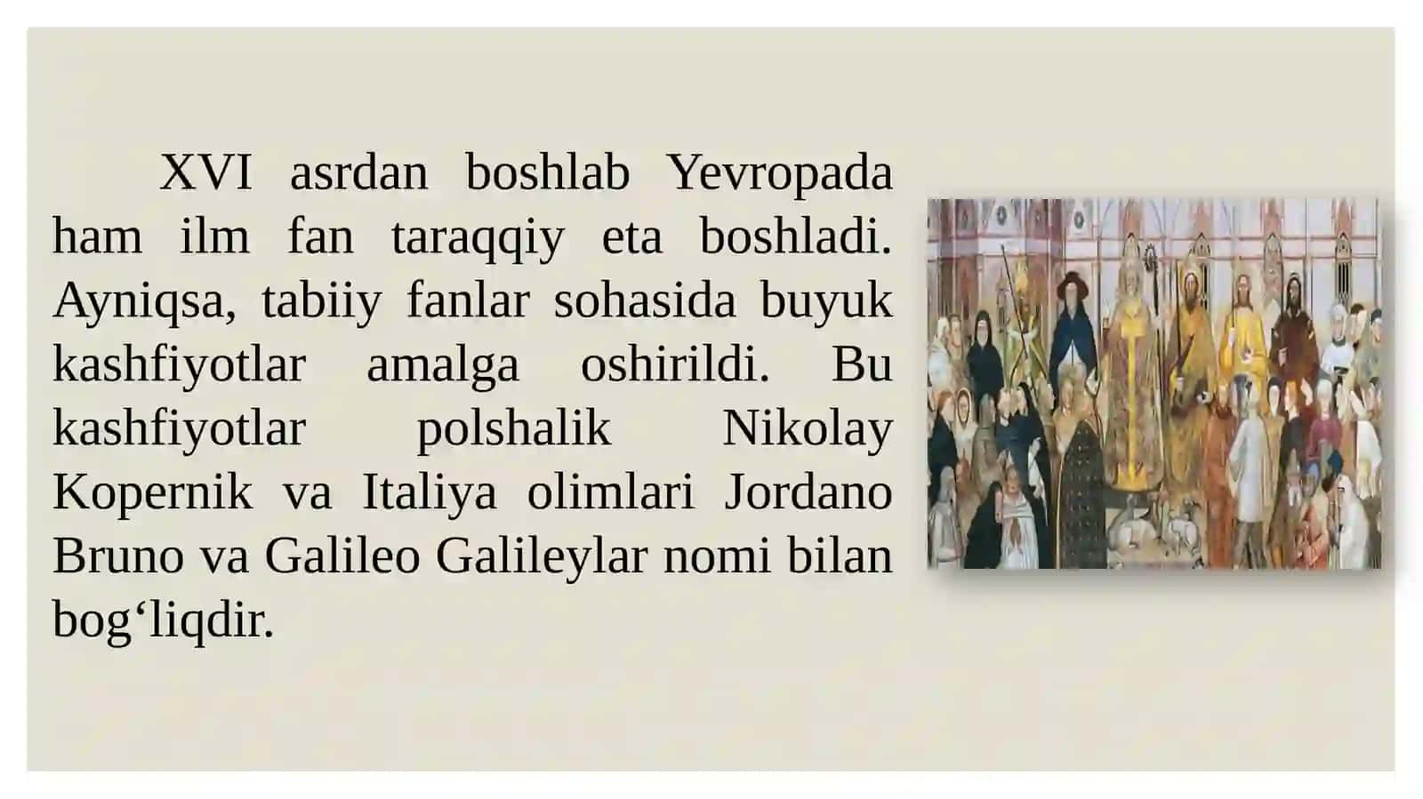 Yevropada ilm-fan kashfiyotlari 2