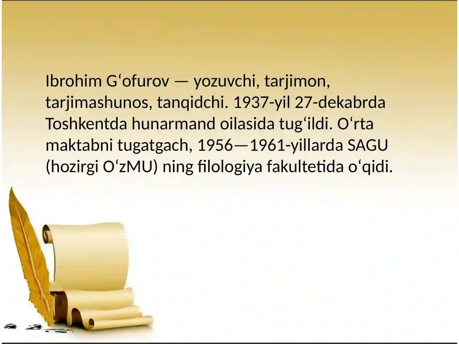 Ibrohim Gʻafurovning adabiy tanqidiy qarashlari 2