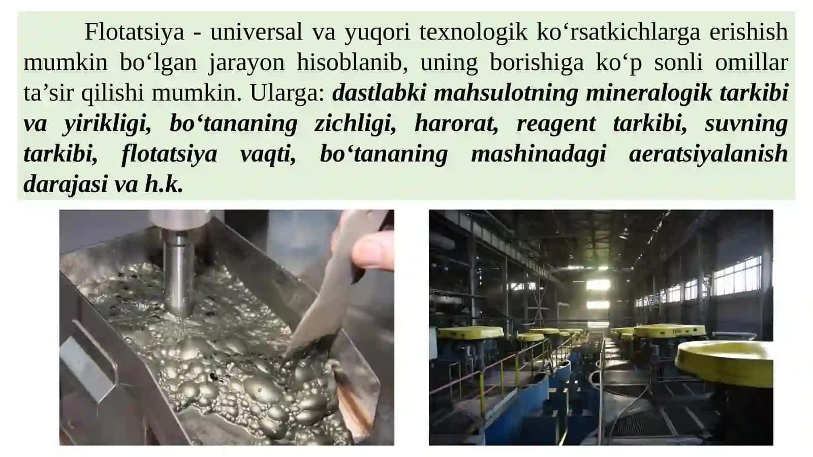 Flotatsiya jarayoniga ta’sir etuvchi omillar 2