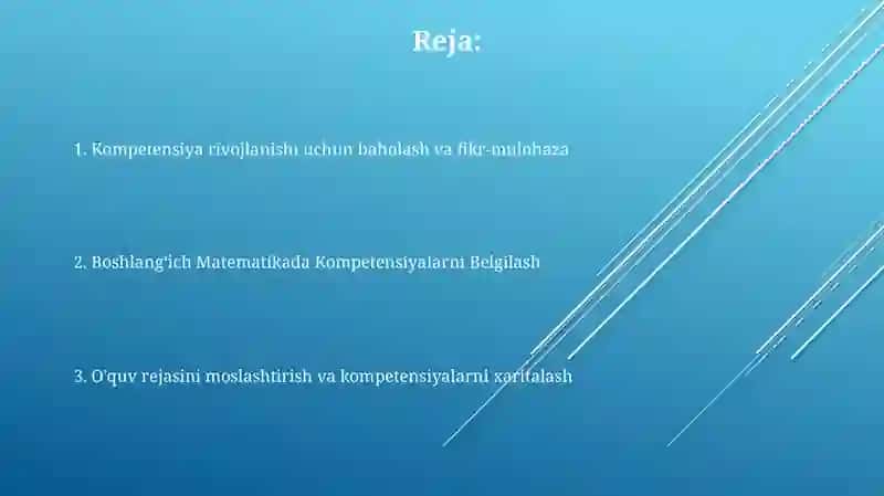 Boshlangʻich Matematikada Kompetensiyalarni Belgilash 2