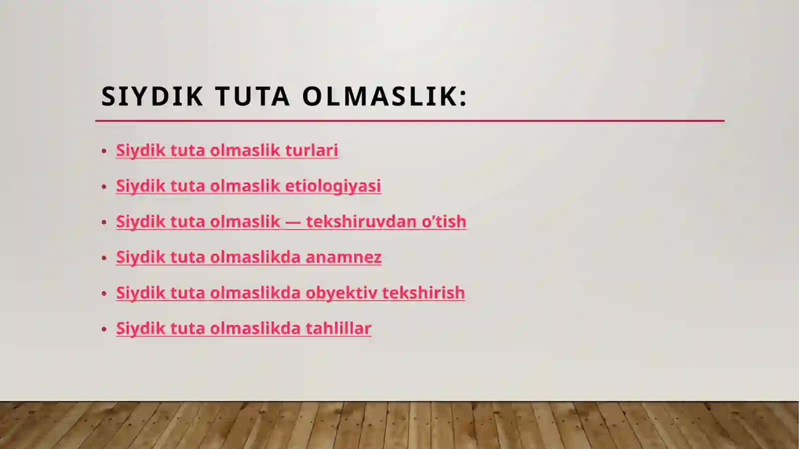 Siydik tuta olmaslik 2