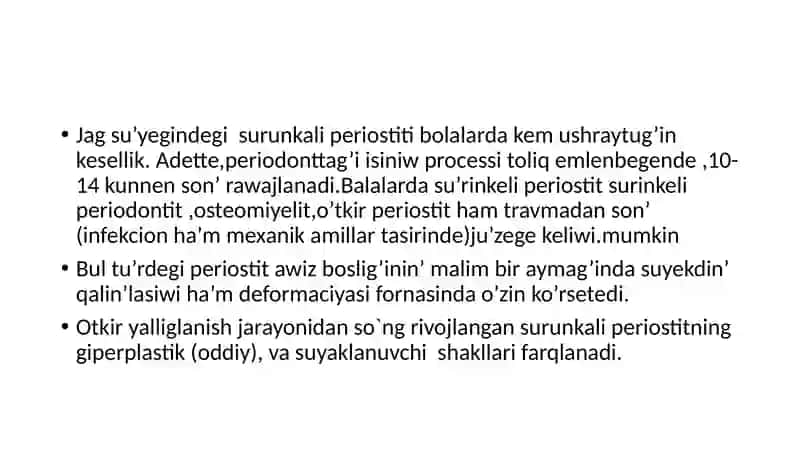 Surunkali Periostit 2