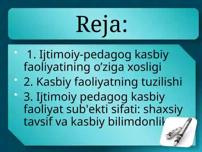 Ijtimoiy-pedagogikaning kasbiy faoliyati 2