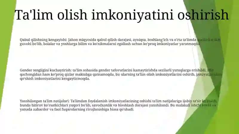 XX Asr Jahon Ta'lim Tizimida Global Tendensiyalar 2