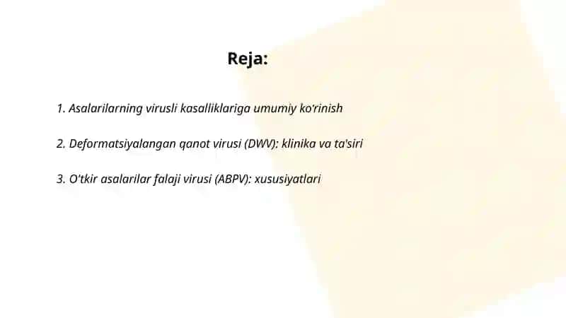 Asalarilarning virusli kasalliklari 2