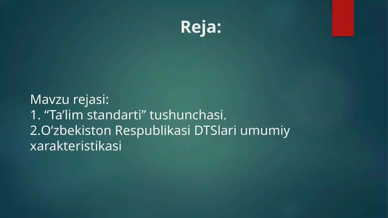 Ta’lim Standartlari 2