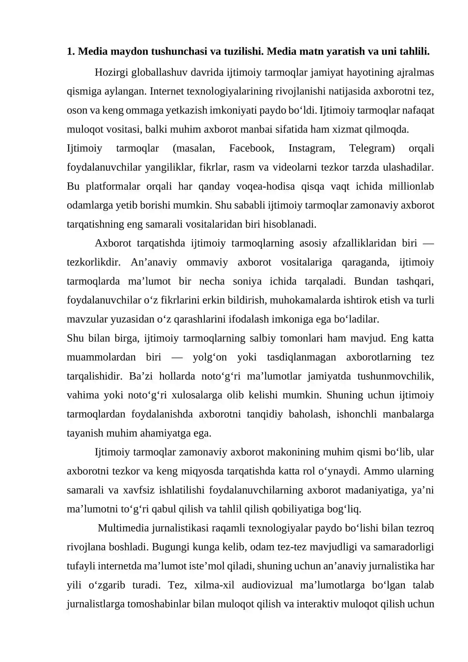 Ijtimoiy tarmoqlar va ularni axborot tarqatishdagi ro‘li 2