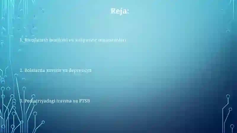Bolalar kassalliklarida bemorlar psixologiyasi masalalari 2