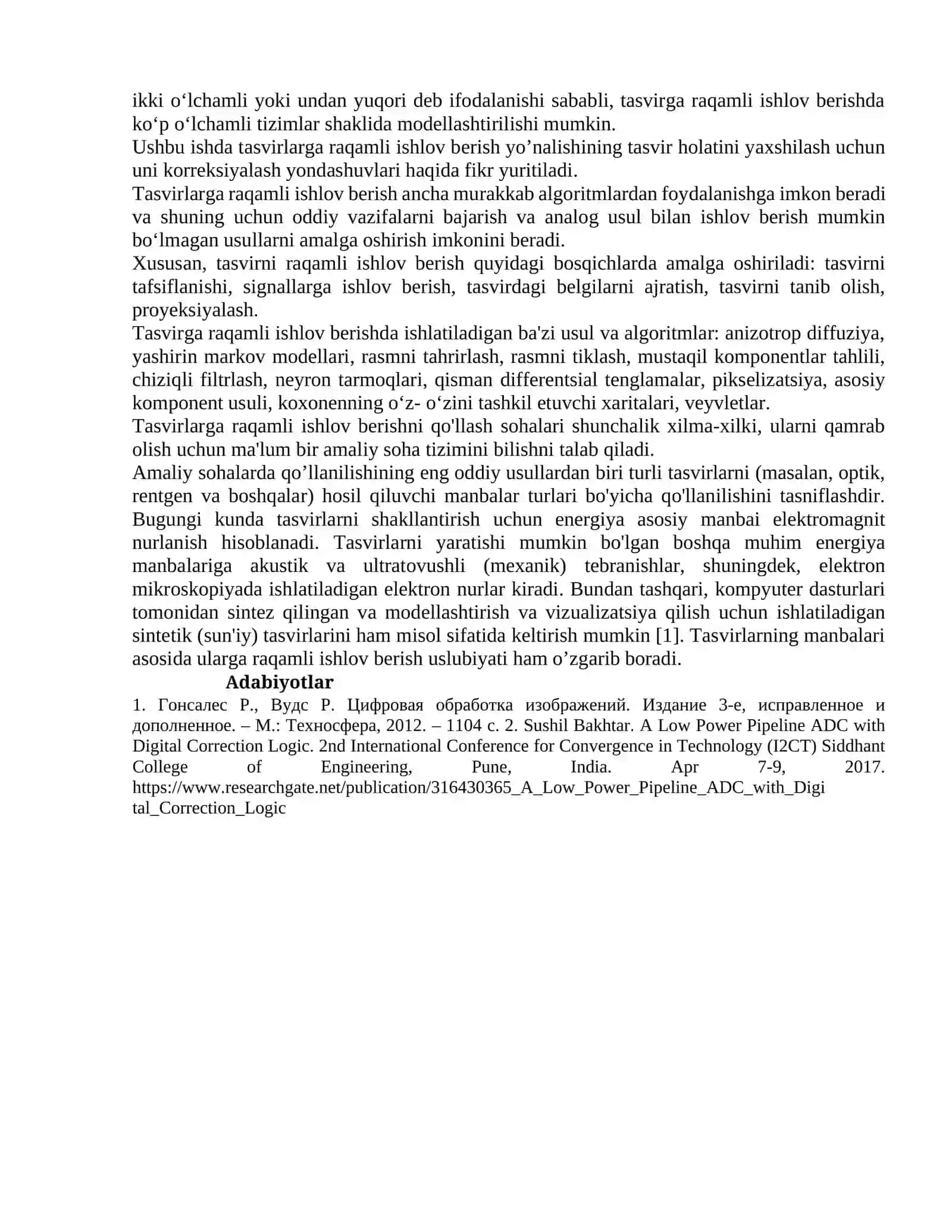 TASVIRLARNI RAQAMLI KORREKSIYALASH YONDASHUVLARI 2
