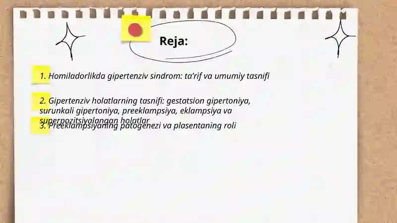 Homiladorlikda gipertenziv sindrom, preeklampsiya, eklampsiya 2