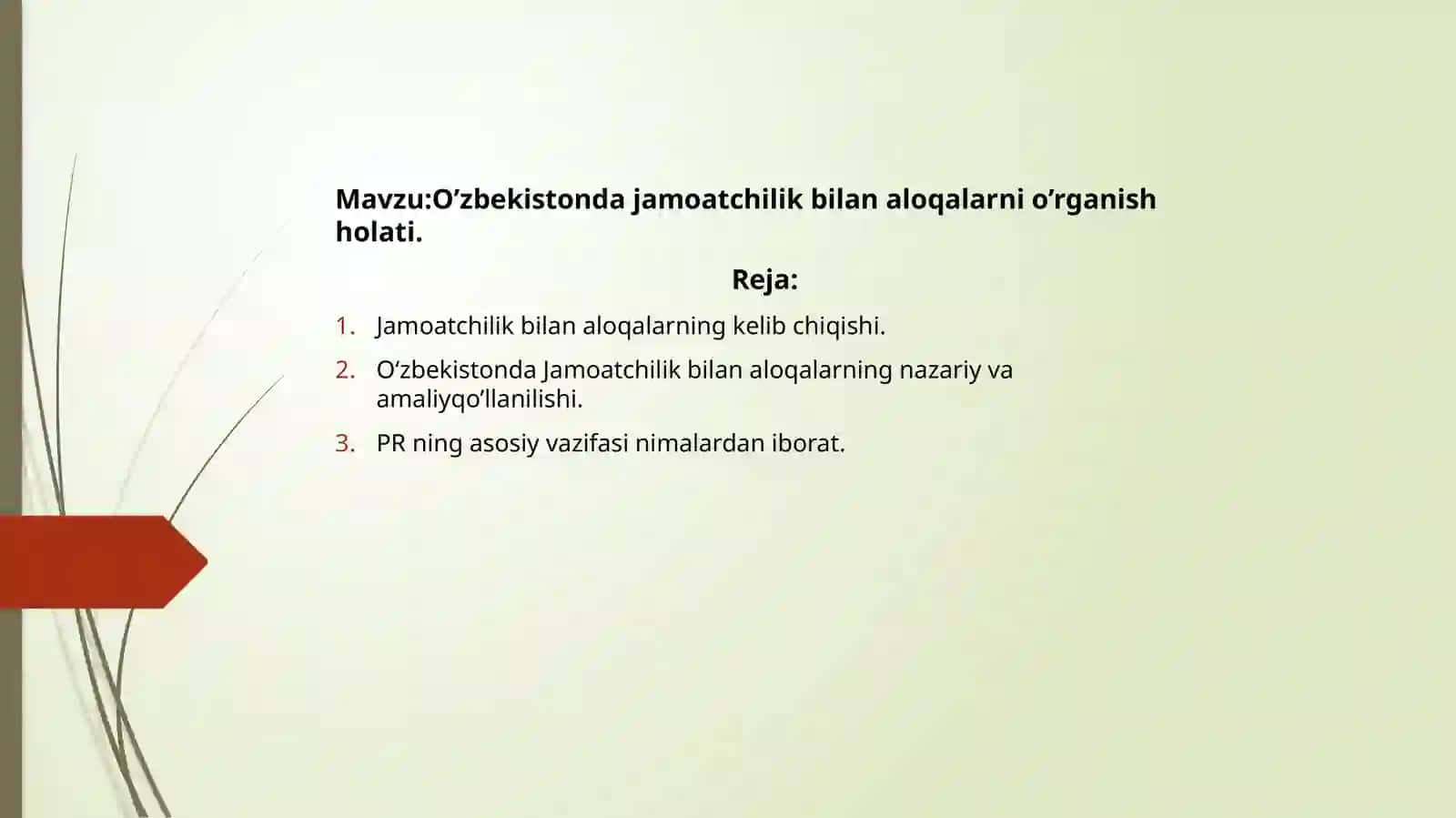 O'zbekistonda jamoatchilik bilan aloqalarni o'rganish holati 2