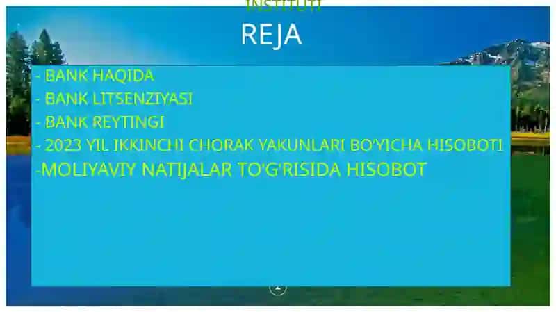 Toshkent Moliya Instituti 2