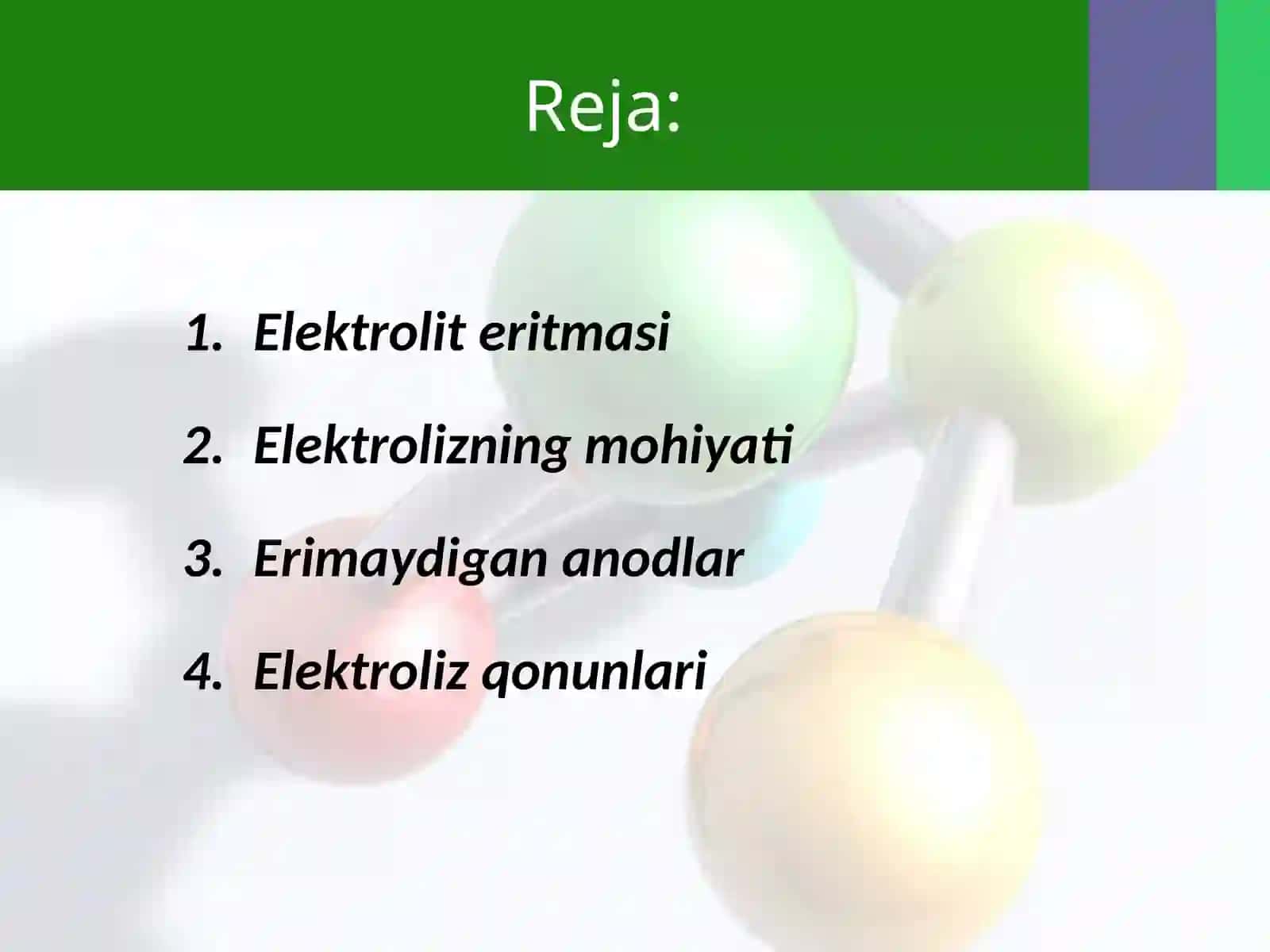 Elektroliz va uning amaliyot tushunchasi 2