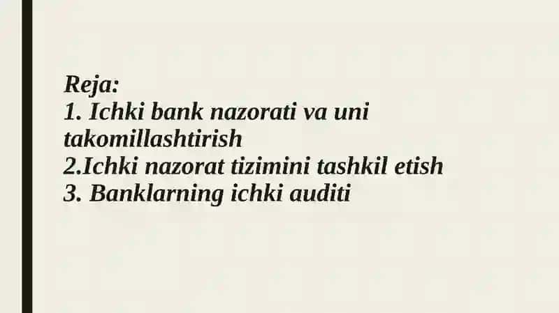 Ichki bank nazorati va uni takomillashtirish 2