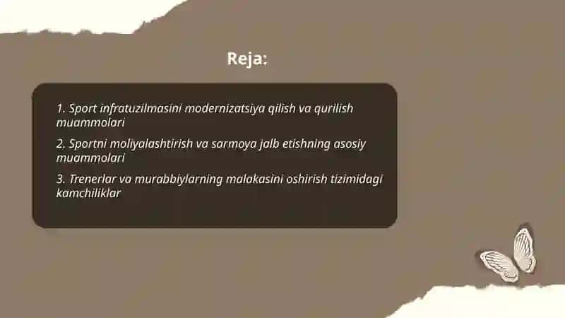 Sportni rivojlantirishning dolzarb muammolari va asosiy yonalishlari 2