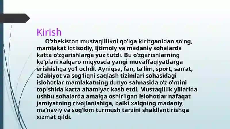 Davolash ishi yo`nalishi 2