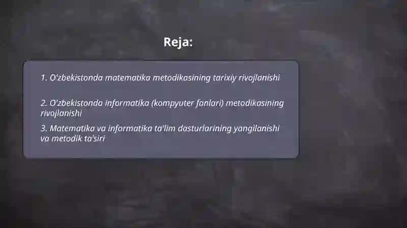 O'zbekistonda matematika va informatika metodikasining rivojlanishi 2