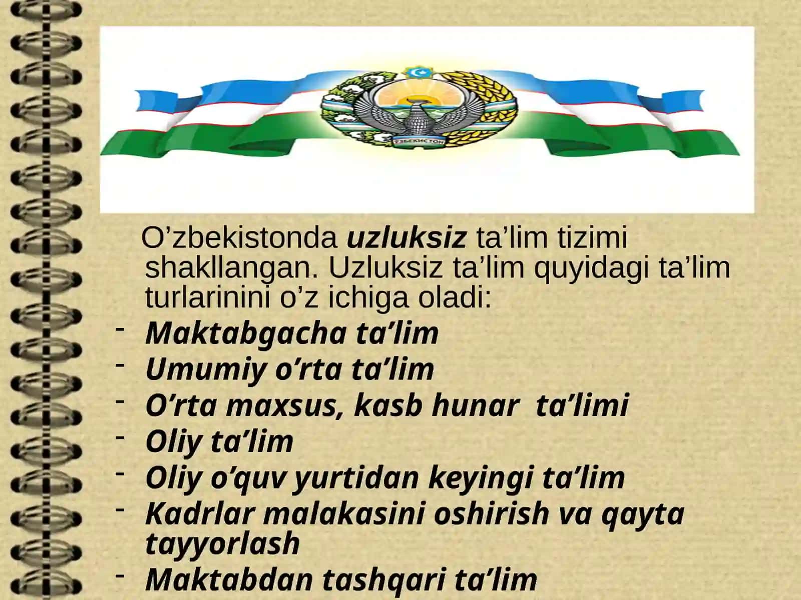 O’zbekistonda shakllangan ta’lim tizimini isloh etish 2