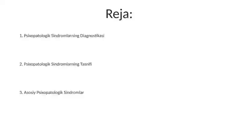 Psixopotologik sindromlar 2