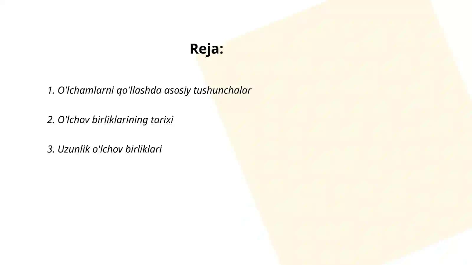 O'lchamlarni qo'llash 2