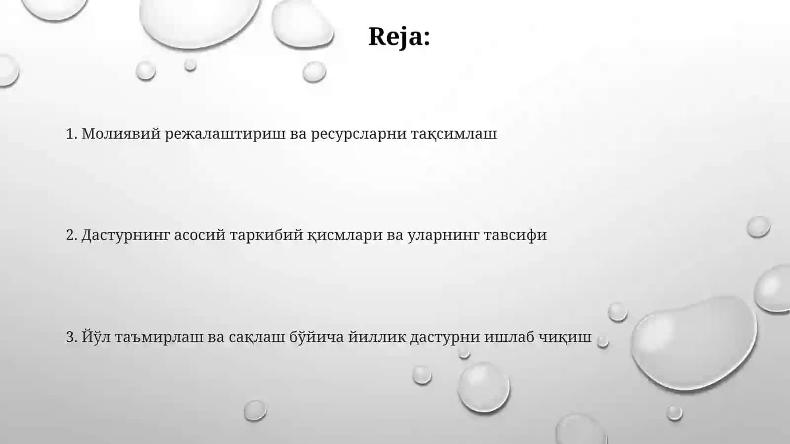 Avtomobilyo'llarini ta'mirlash va saqlash ishlari yillik dasturini ishlab chiqarish 2