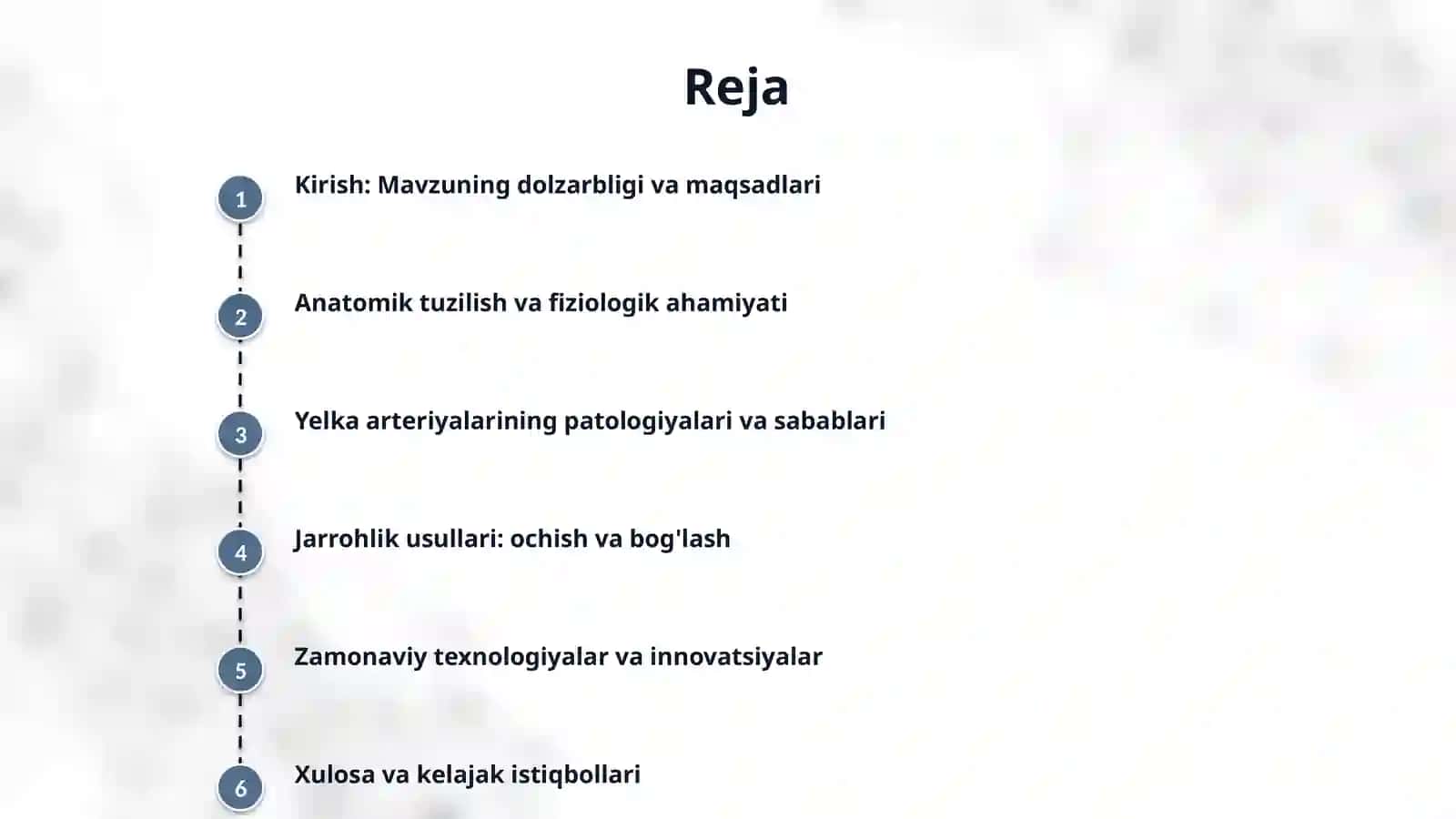 Yelka bilak arteriyalarni ochish va bogʻlash mavzusida slayd 2