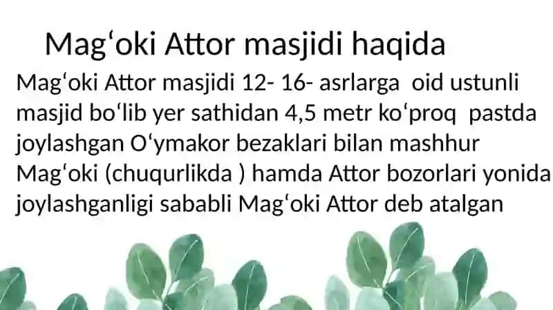 Magʻoki Attormasjidi 2