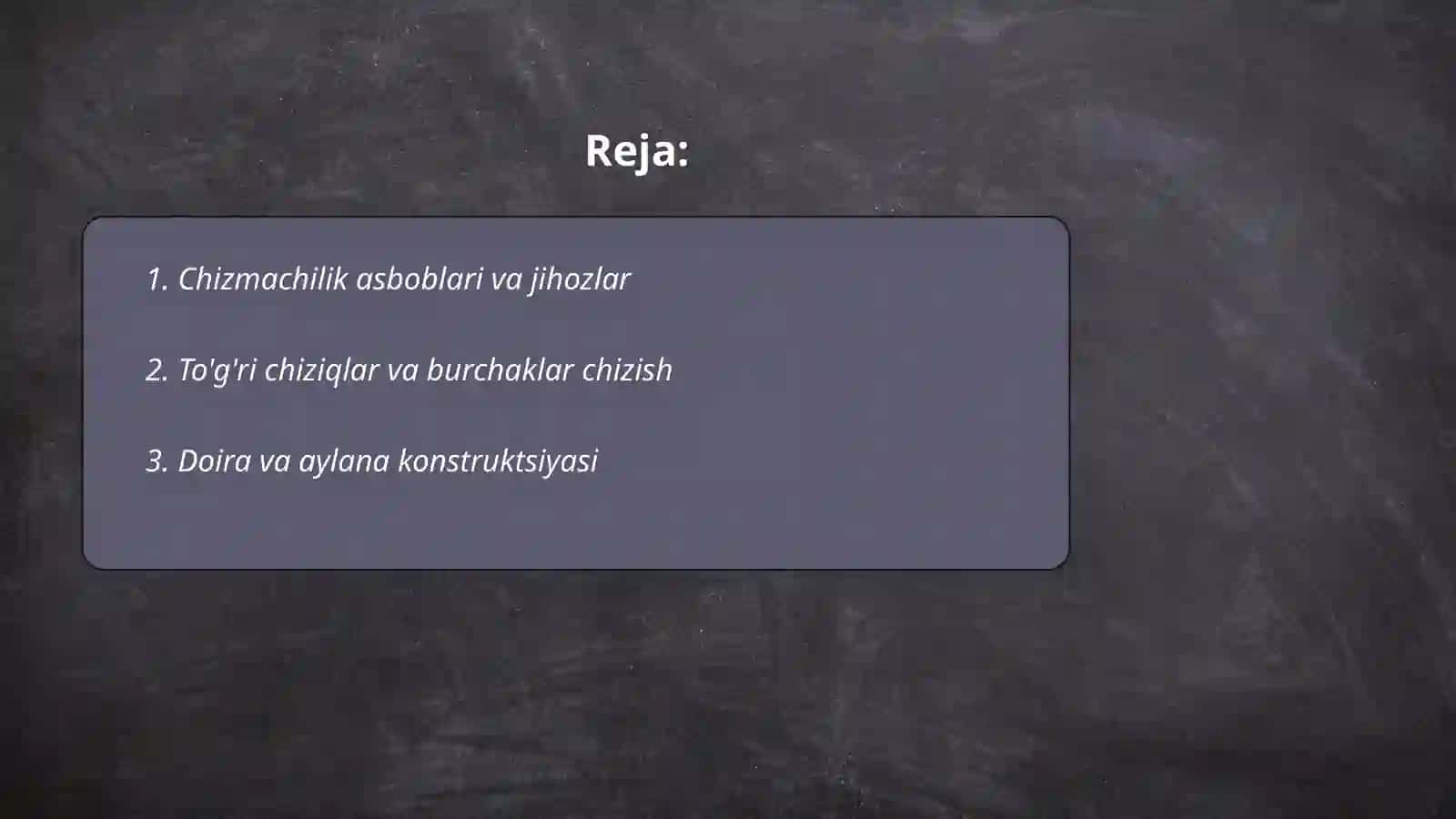 Chizmachilik asboblari va jihozlar 2