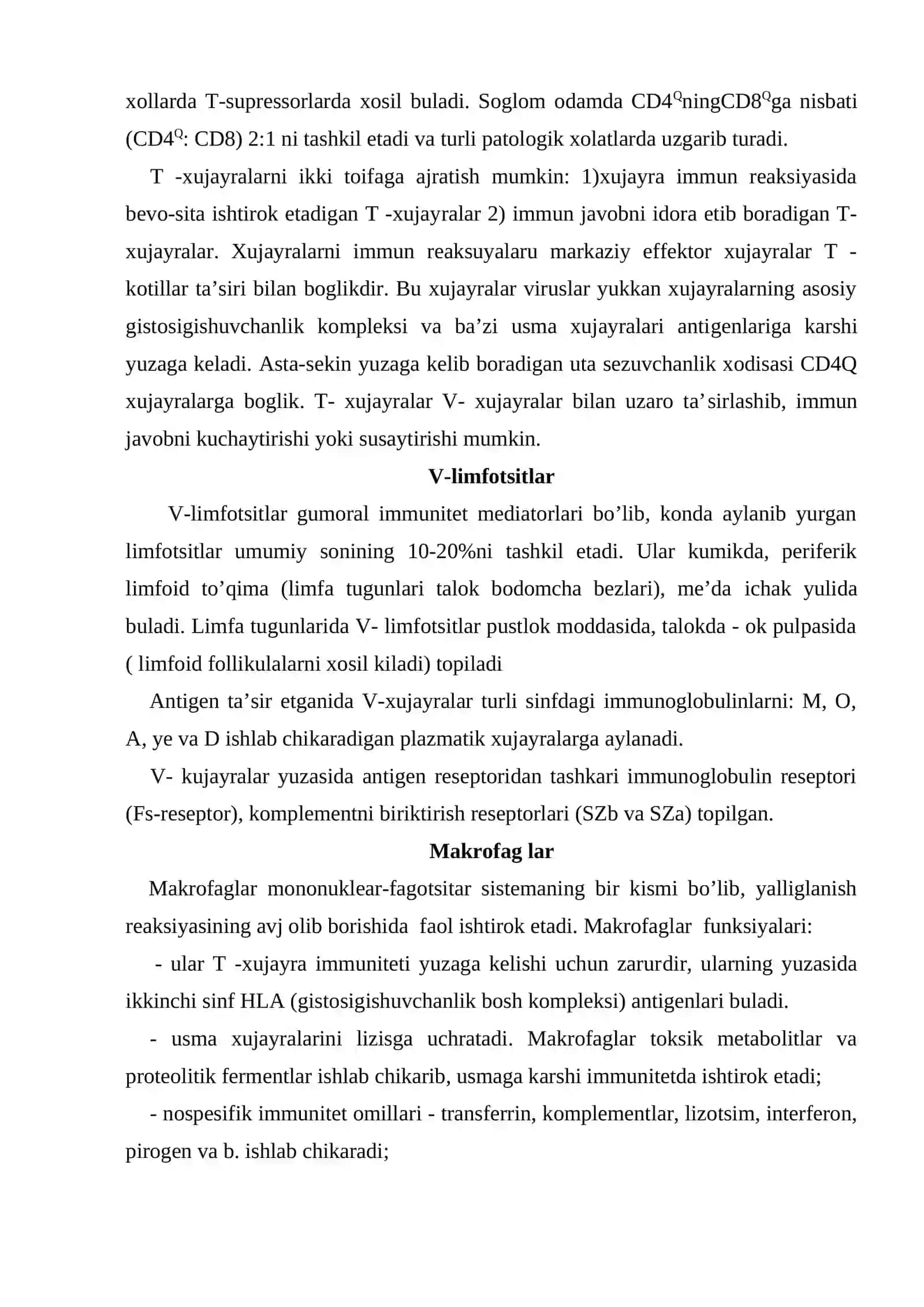 Immunоpatologik jarayonlar. O’ta sezuvchanlik reaksiyalari. Autoimmun kasalliklar 2