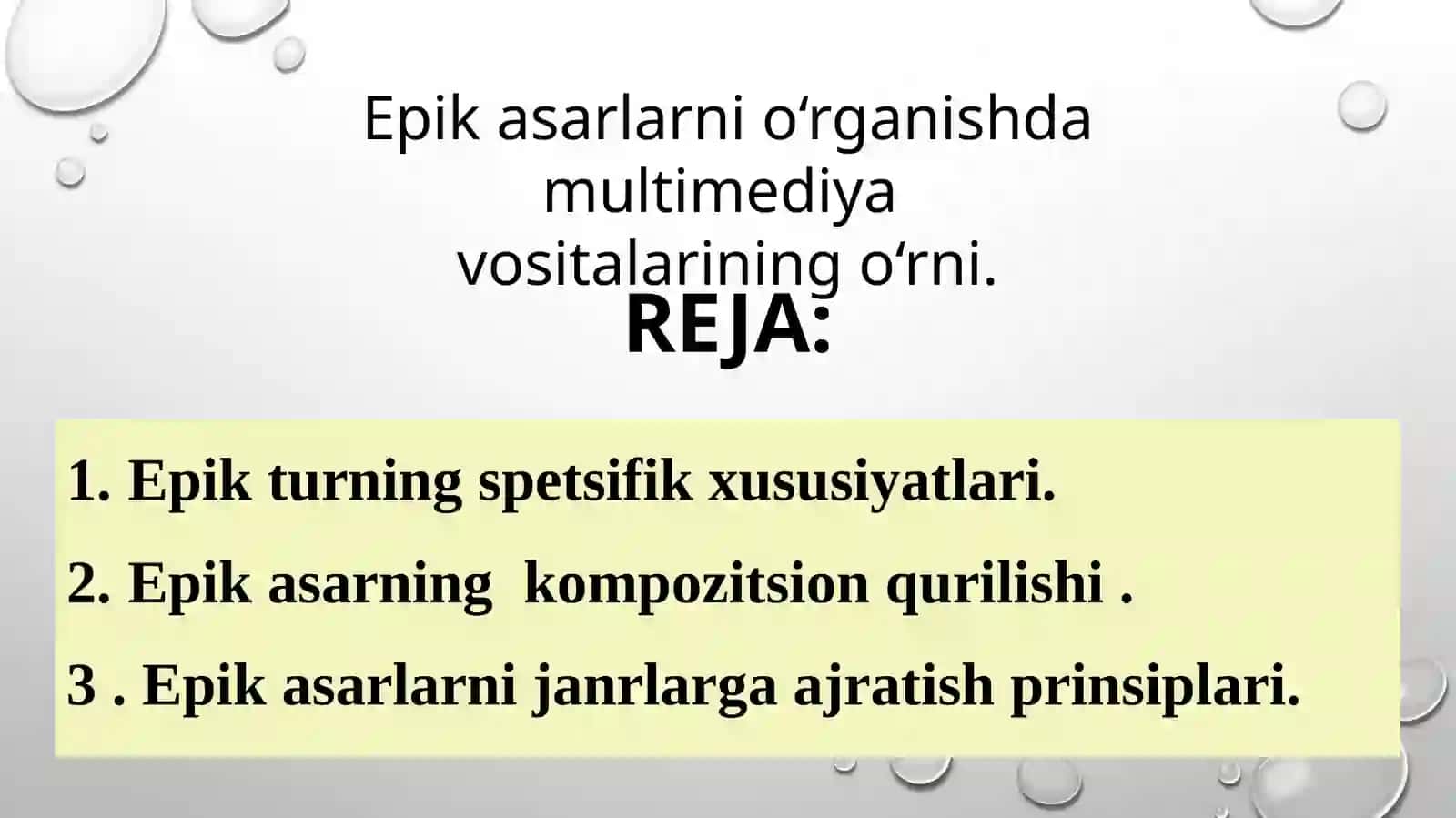 Epikturning Spetsifikxususiyatlari 2