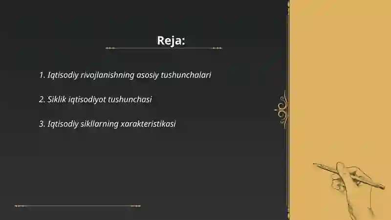 Iqtisodiy rivojlanishning siklliligi va iqtisodiy sikl nazariyalar 2