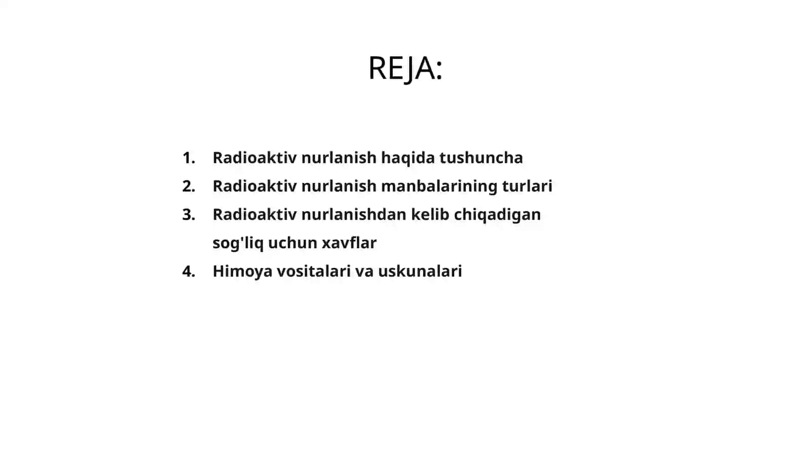 Radioaktiv nurlanishga qarshi kurash chora-tadbirlari 2