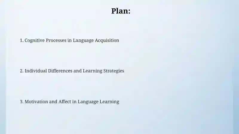 Language learning psychology 2