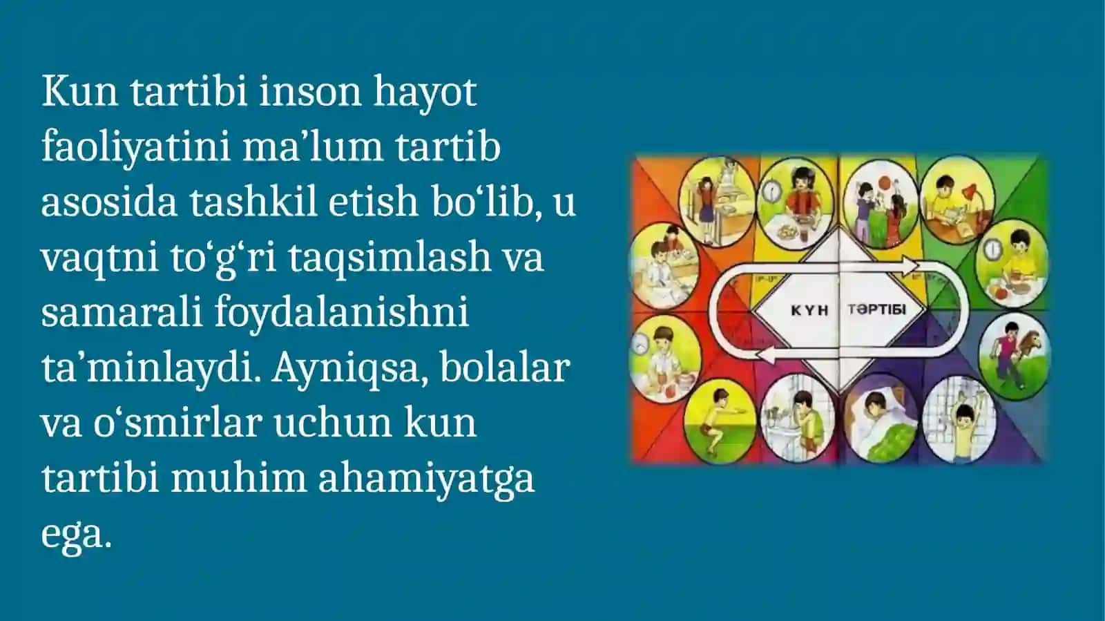 Kun tartibi va uning ahamiyati 2