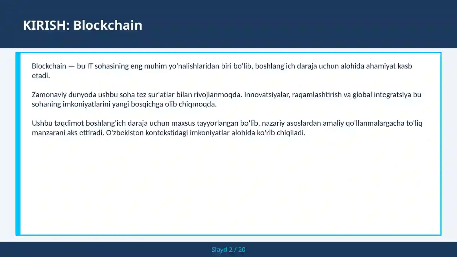 Solidity — boshlang'ich daraja 2