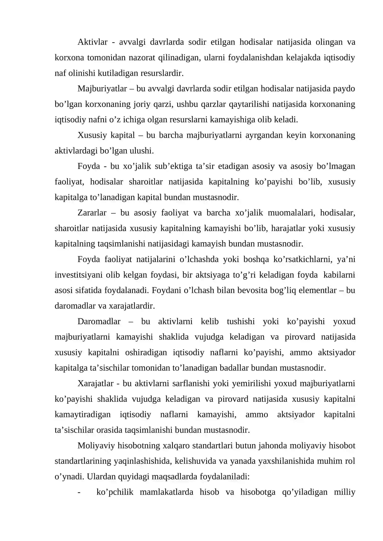 Moliyaviy hisobotning xalqaro standartlari fanining mohiyati va ahamiyati 2