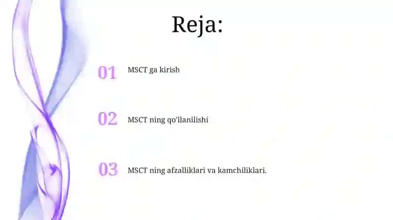 Multi-spiralli kompyuter tomografiyasi (MSKT) 2