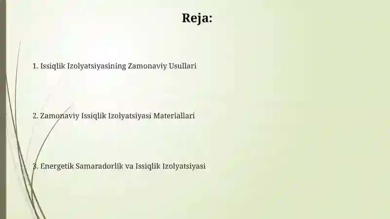 Issiqlik izolatsiyasi materiallari xususiyatlari 2