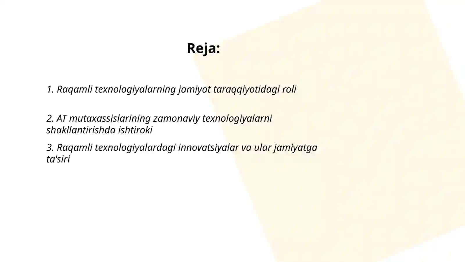 Raqamli texnologiyalarning zamonaviy jamiyat rivojlanishiga taʼsiri tendensiyalari (AT mutaxassislari va isteʼmolchilar oʻrtasidagi tafovut xavfi) 2